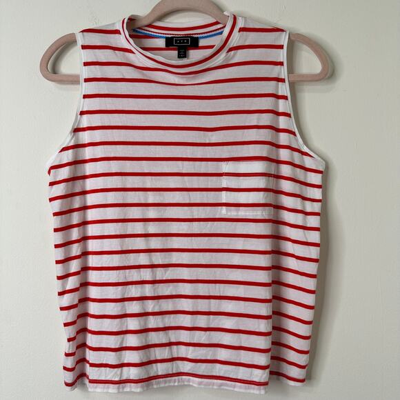 Sm AYR Pima Cotton Tank Top Classic Stripe Sustainable Peru Nautical Preppy Chic - Picture 1 of 4